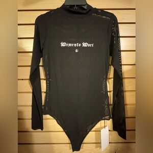 Black Memento Mori Body Suit